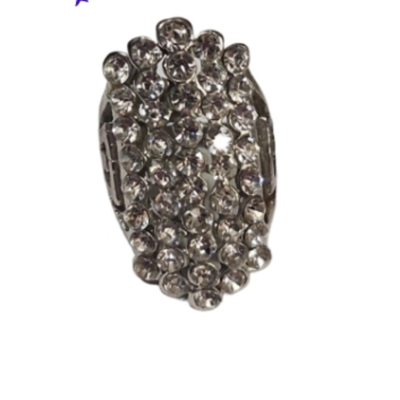 Rhinestone cocktail fashion ring 7 - Picture 1 of 3